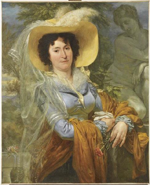 Portrait de femme en grand chapeau
