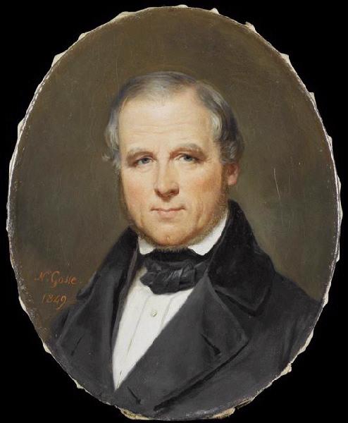 Portrait d'homme en redingote noire