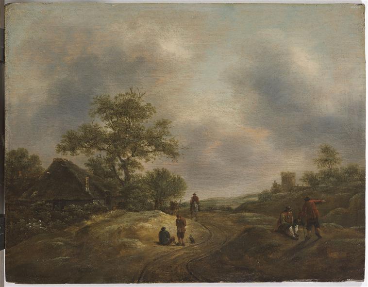 Paysage animé de figures