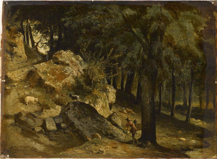 Forêt près de Crépy-en-Valois ; Vue prise à Crépy-en-Valois (ancien titre)