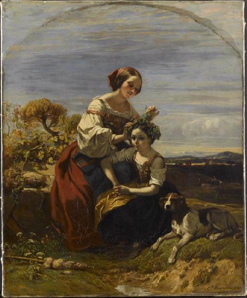 Petites Italiennes dans la campagne romaine