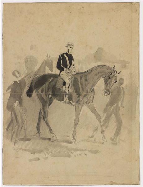 Jockey et cheval de course