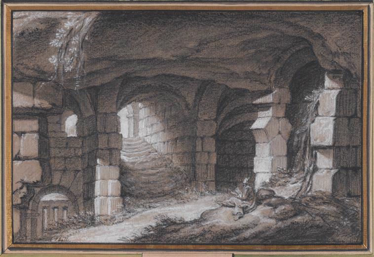 Vue des souterrains (?) du Colisée