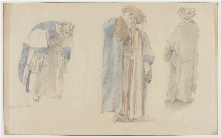 Etudes de personnage en costume oriental ; Etudes de personnages en costume oriental (ancien titre)