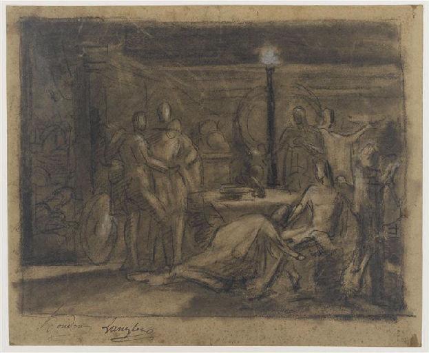 Priam aux pieds d'Achille ; Ancien titre : Scène antique