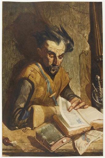 Don Quichotte lisant les romans de chevalerie