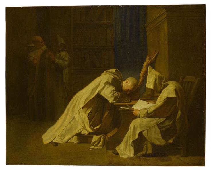 Saint Bruno en extase et trois autres moines