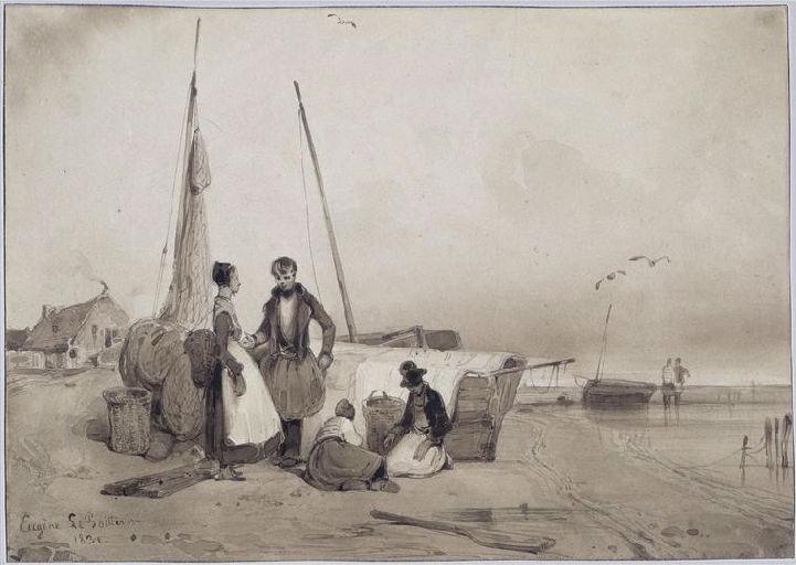 Pêcheurs et pêcheuses conversant