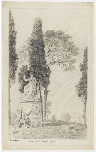 Vue des jardins de la villa Negroni à Rome