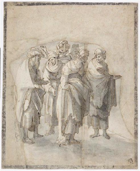 Groupe d'hommes et de femmes s'entretenant