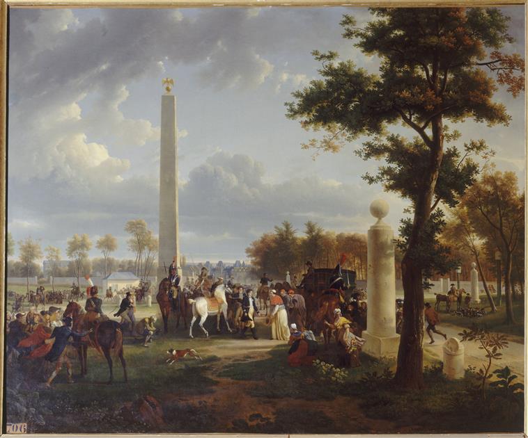 Entrevue de Napoléon et du Pape Pie VII dans la forêt de Fontainebleau, le 25 nov. 1804
