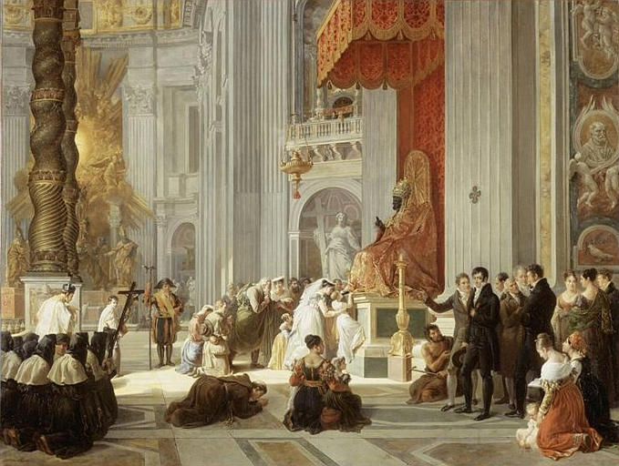 LE BAISEMENT DES PIEDS DANS LA BASILIQUE DE SAINT-PIERRE A ROME
