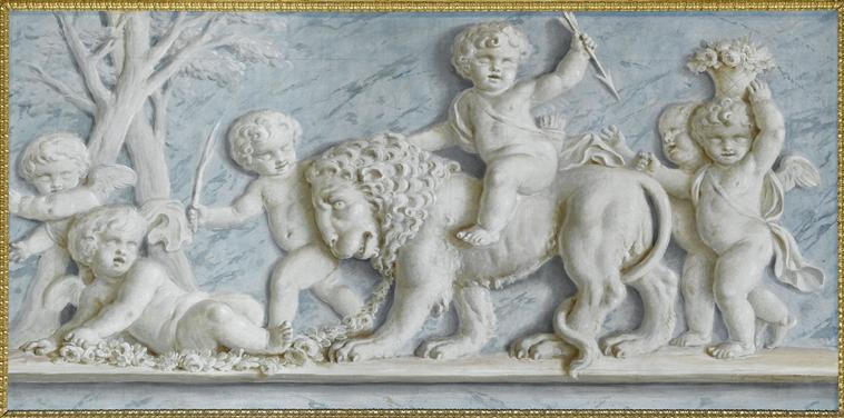 AMOURS ET ATTRIBUTS (UN LION AU CENTRE)