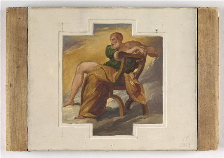 Homme assis sur une cathèdre