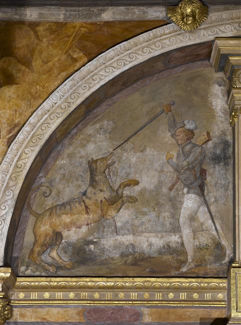 Sébastien de Rabutin tuant un loup-cervier en 1548