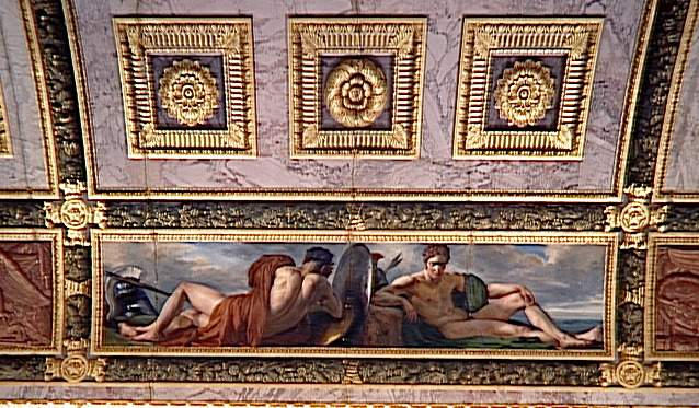 Deux guerriers pleurant la mort d'Iphigénie