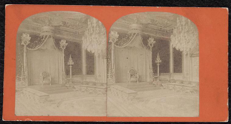 Vue de la salle du trône au palais de Fontainebleau