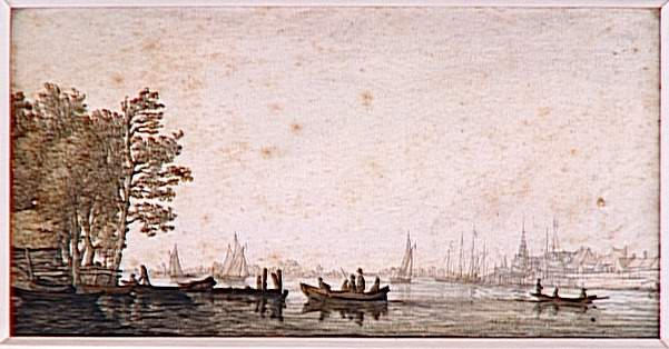 Vue du Groothoofdspoort à Dordrecht