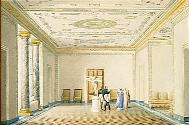 Vue du salon de stuc dans l'intérieur de la serre