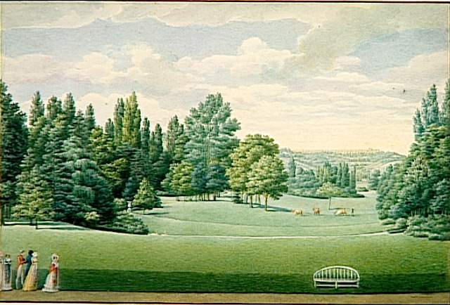 Malmaison. Vue du parc, prise du château