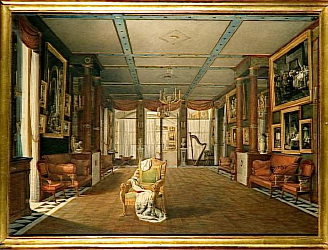 Intérieur de la galerie de musique à Malmaison
