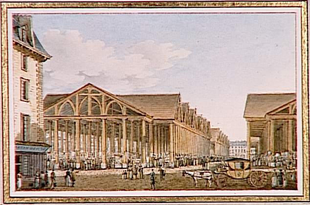 Vue du Marché au Vieux Linge, nouvellement construit dans l'Ancien enclos du Temple, à Paris