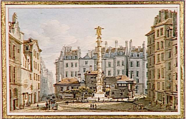 Vue de la Place et fontaine, construite sur le terrain du cy-devant Chatelet, à Paris