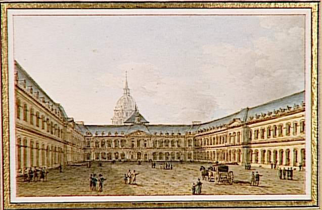 Vue de la principale cour de l'hôtel impérial des Invalides, à Paris