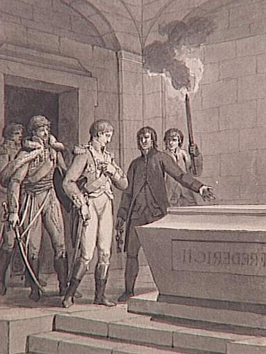 69 dessins pour l'illustration de l'Histoire de France sous l'Empire de Napoléon le Grand : honneurs rendus par l'Empereur à la mémoire du Grand Frédéric