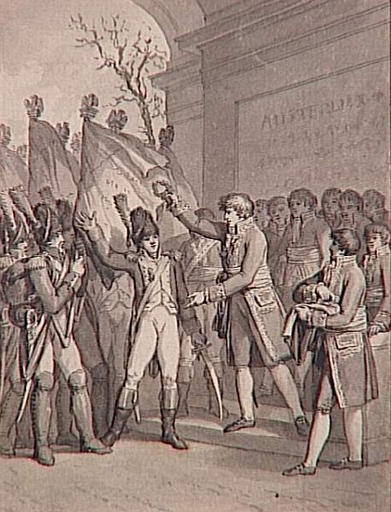 69 dessins pour l'illustration de l'Histoire de France sous l'Empire de Napoléon le Grand : entrée triomphale dans Paris de la Garde impériale à son retour d'Allemagne