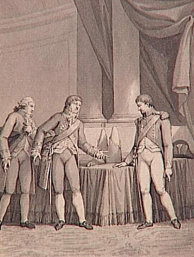 69 dessins pour l'illustration de l'Histoire de France sous l'Empire de Napoléon le Grand : Le Ministre de l'Intérieur présente à l'Empereur du Sucre de Betterave