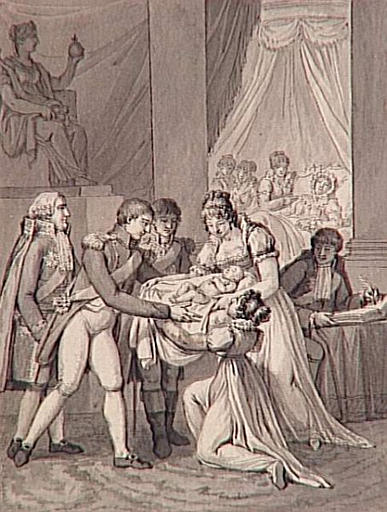 69 dessins pour l'illustration de l'Histoire de France sous l'Empire de Napoléon le Grand : Naissance du Roi de Rome