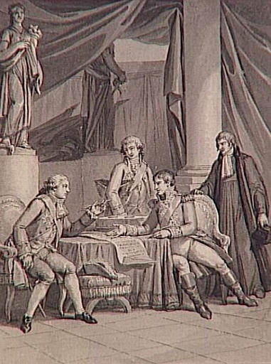 69 dessins pour l'illustration de l'Histoire de France sous l'Empire de Napoléon le Grand : Traité de paix d'Amiens