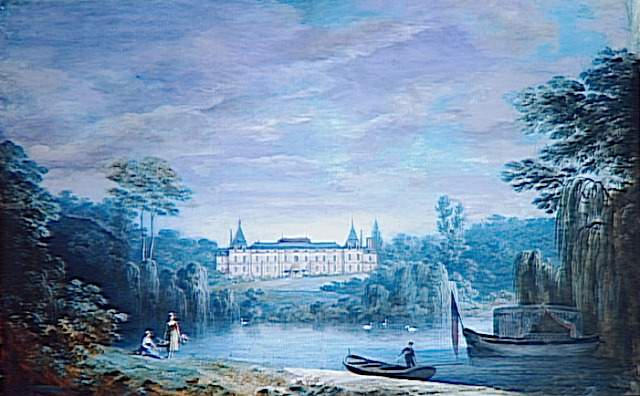 Vue du château de Malmaison côté parc