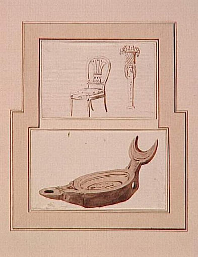 Projet de chaise et de lampe à huile