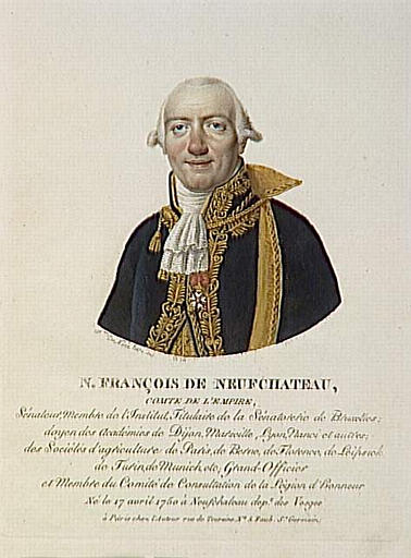N-François de Neufchateau, comte de l'Empire, né le 17 avril 1750 à Neufchateau.