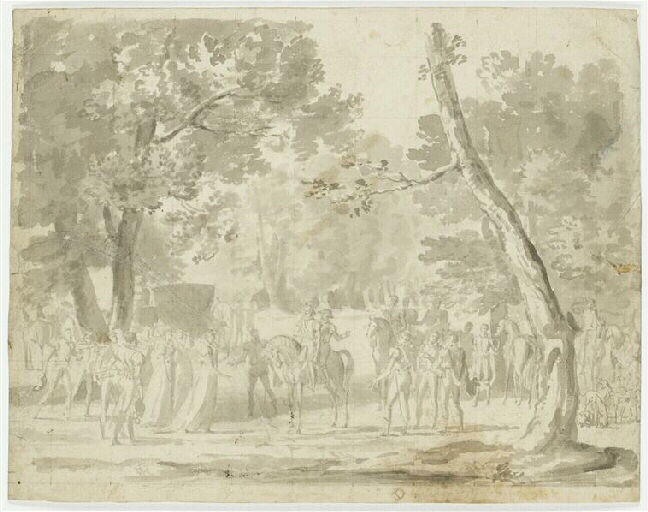 Henri IV et le Paysan ; au verso : étude de paysage