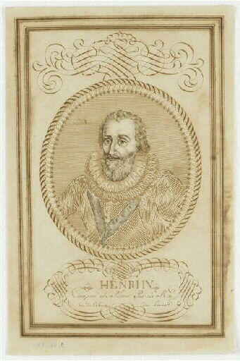 Henri IV en buste. Frontispice de l'Avant-Victorieux