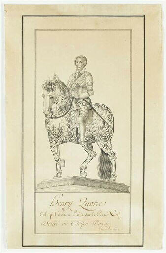 Le Cheval de bronze sur l'esplanade du Pont-Neuf