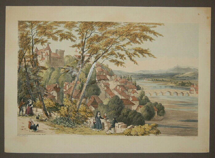 Chateau and town of Pau, birthplace of Henri IV