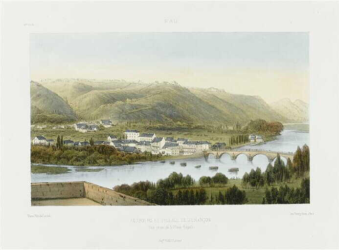 Pau from the hills of Jurançon. (titre d'origine) ; Pau vu des coteaux de Jurançon (Traduction du titre)