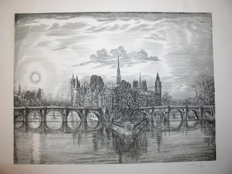 Le Pont-Neuf et le square du Vert-Galant (titre factice)