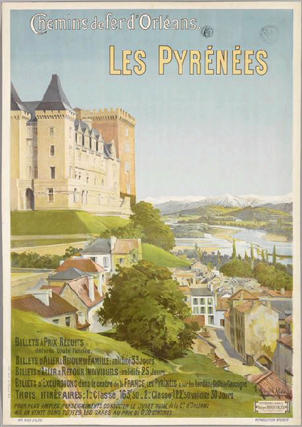Chemins de fer d'Orléans, les Pyrénées (titre inscrit)