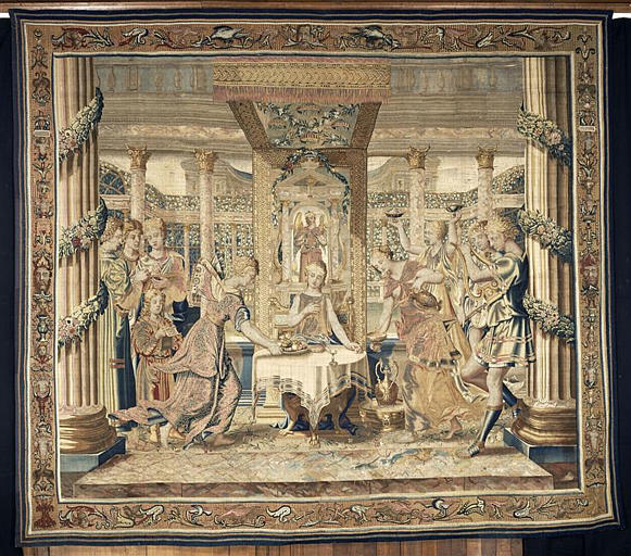 Histoire Psyché : Le repas de Psyché (3e tenture)