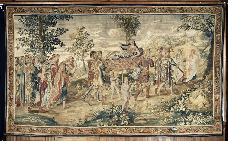 Histoire Psyché : Psyché portée sur la montagne (3e tenture)