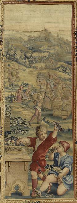 Les Mois Lucas : Scorpion - Octobre - Les vendanges (2e tenture, fragment droit)
