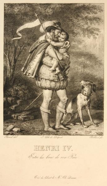 Henri IV, entre les bras de son père