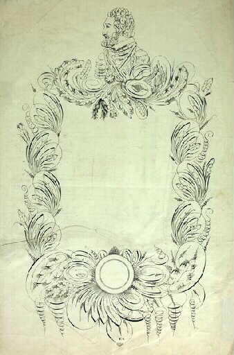 Profil d'Henri IV dans un décor