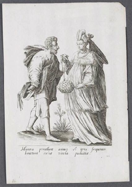 Mascarades (planche 22) ; Munera percellunt animos et terta frequenter (...)