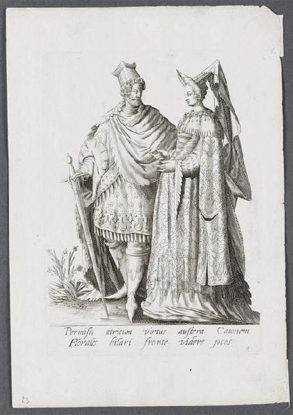 Mascarades (planche 23) ; Permisit tetricum virtus austera catonem (...)